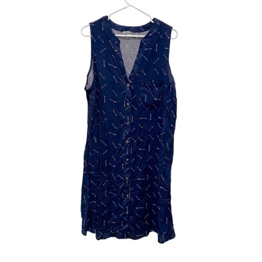 Button Up Print Dress